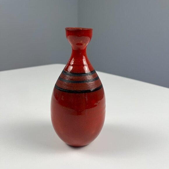 Vintage MCM 60s studio art pottery vase Lorenzo Bello - Picture 3 of 7